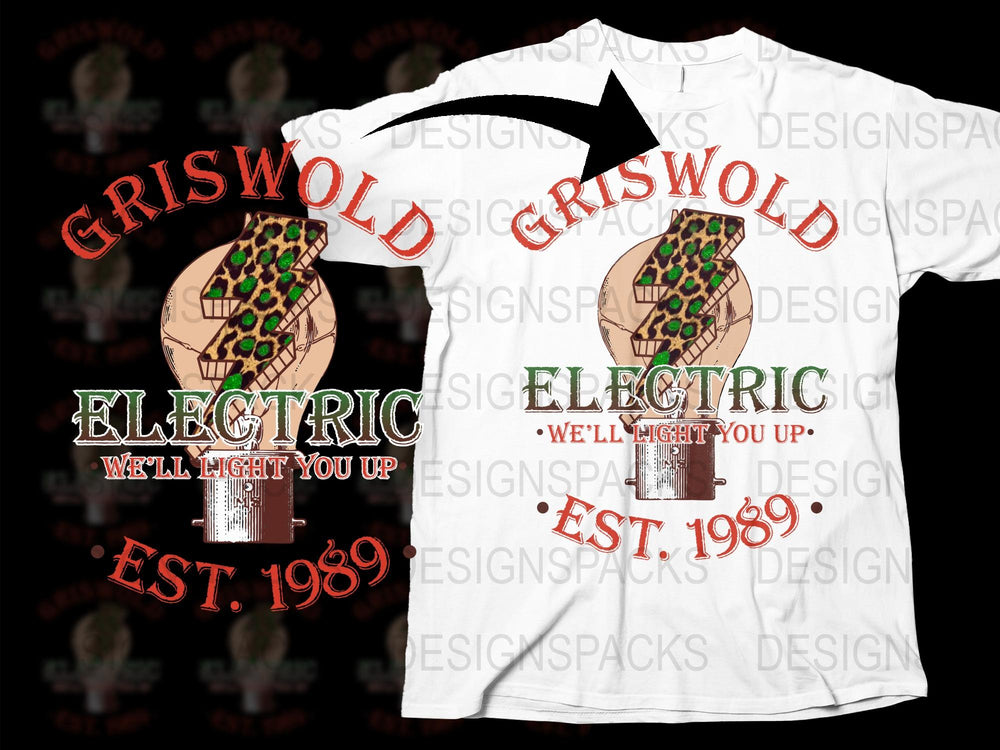 Griswold Electric Vintage T-Shirt, Retro Est. 1989 Graphic Tee, White Cotton Shirt