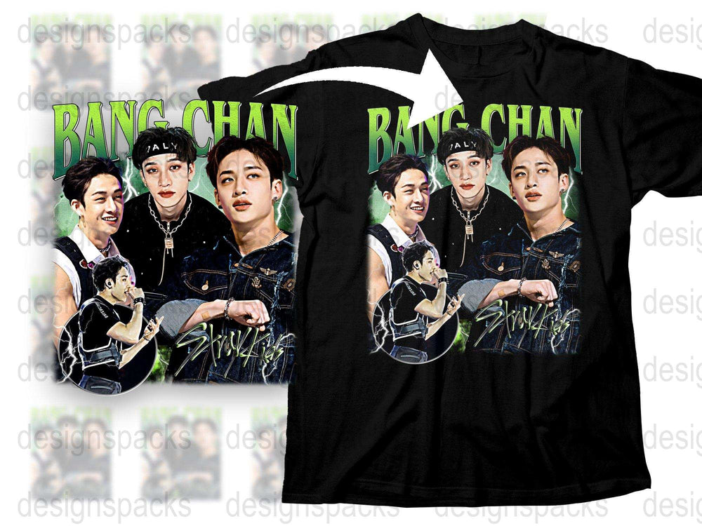 Bang Chan Fan T-Shirt, K-Pop Star Graphic Tee, Unisex Cotton Shirt, Music Artist Merchandise, Casual Streetwear Style, Gift Idea