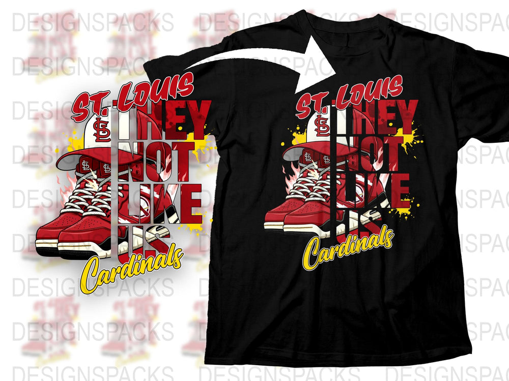 St. Louis Cardinals T-Shirt, Red Sneakers Graphic Tee, Honey Hot Sauce Design, Baseball Fan Merchandise