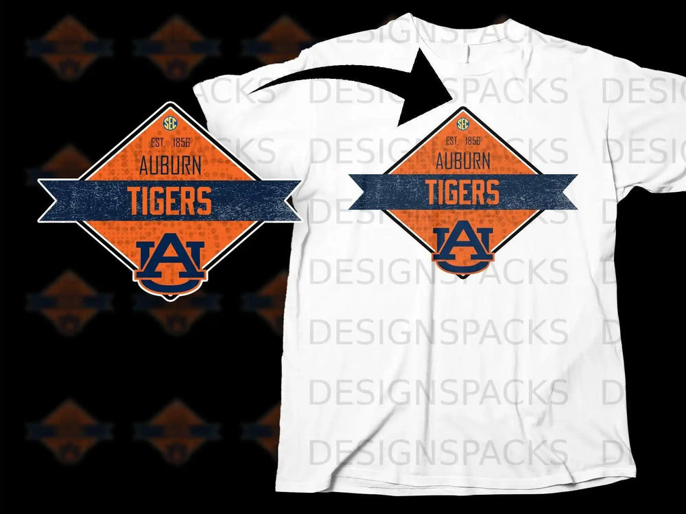 Auburn Tigers SEC Est 1856 Design T-Shirt