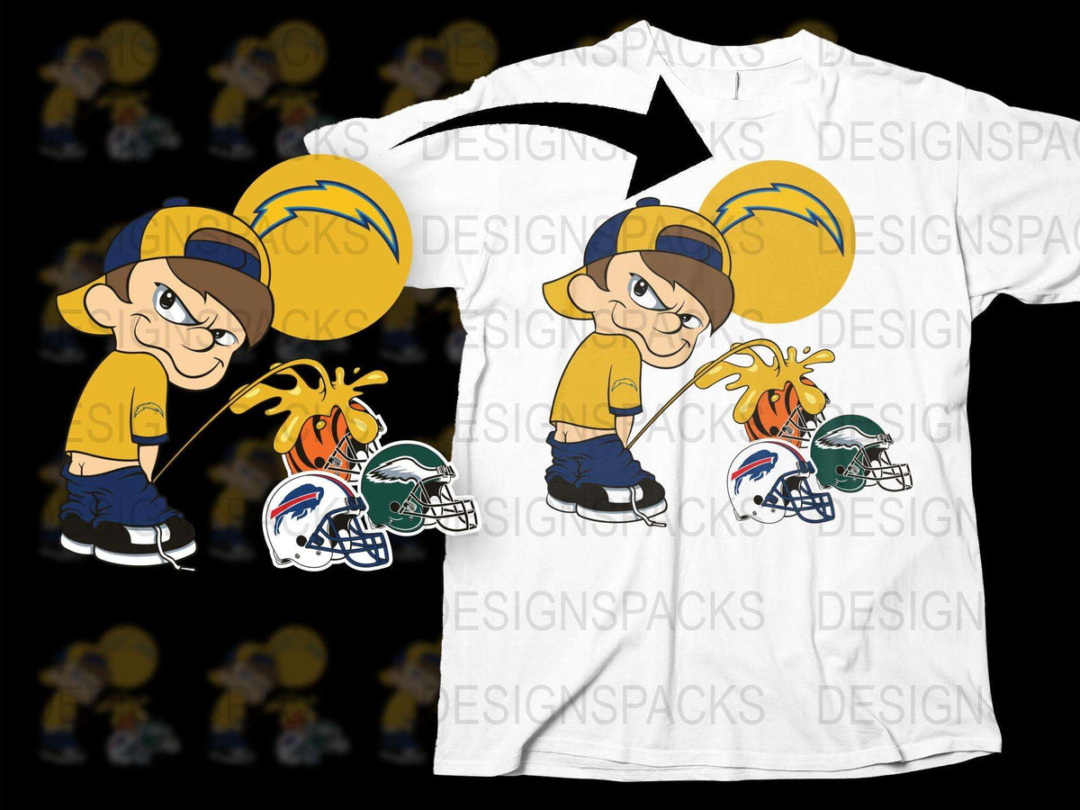 Cartoon Kid Sports Fan T-Shirt, Football Teams Graphic Tee, Boys Casual Wear, Colorful Youth Shirt Design