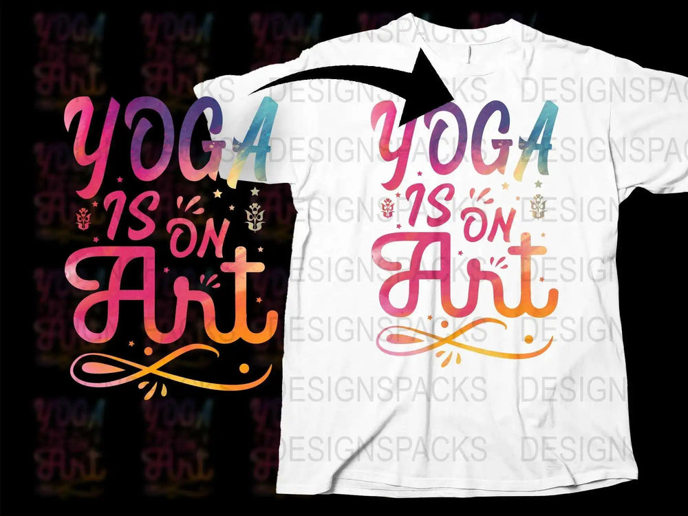 Colorful Yoga Is An Art T-Shirt, Inspirational Fitness Tee, Artistic Yoga Lover Gift, Unisex Yoga Apparel
