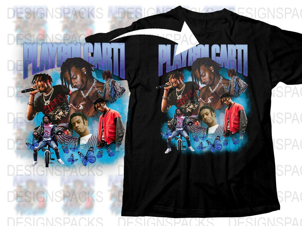 Playboi Carti Graphic T-Shirt, Hip Hop Artist Merch, Vintage Style Black Tee, Music Fan Apparel