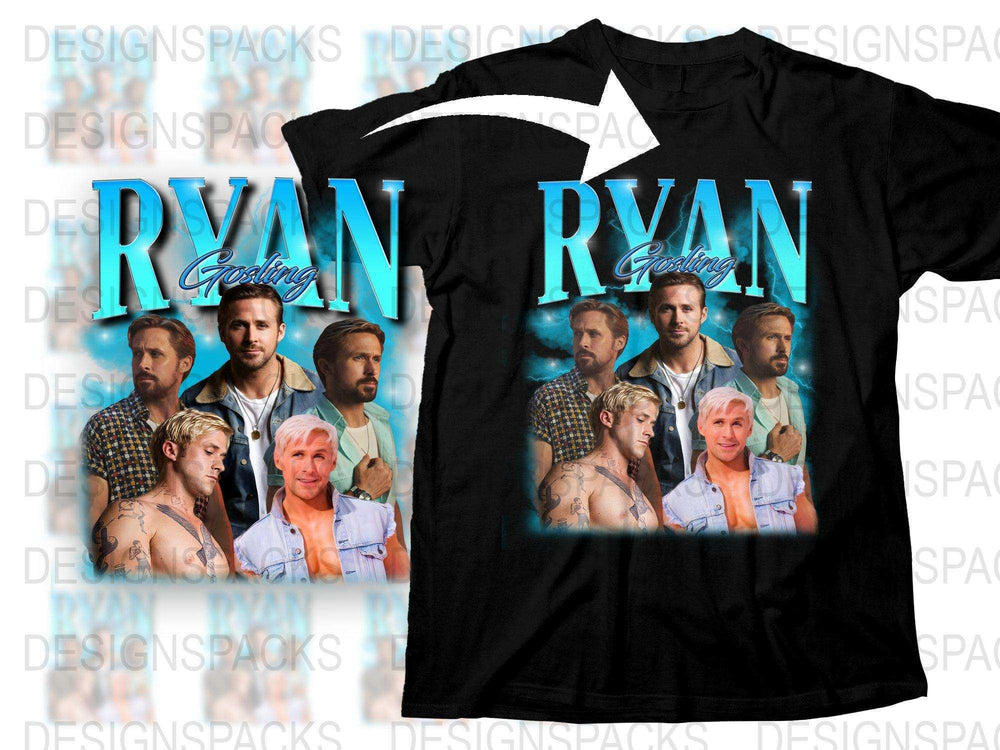 Custom Ryan Gosling T-Shirt, Multiple Poses, Graphic Tee, Unisex Fan Shirt, Unique Gift Idea