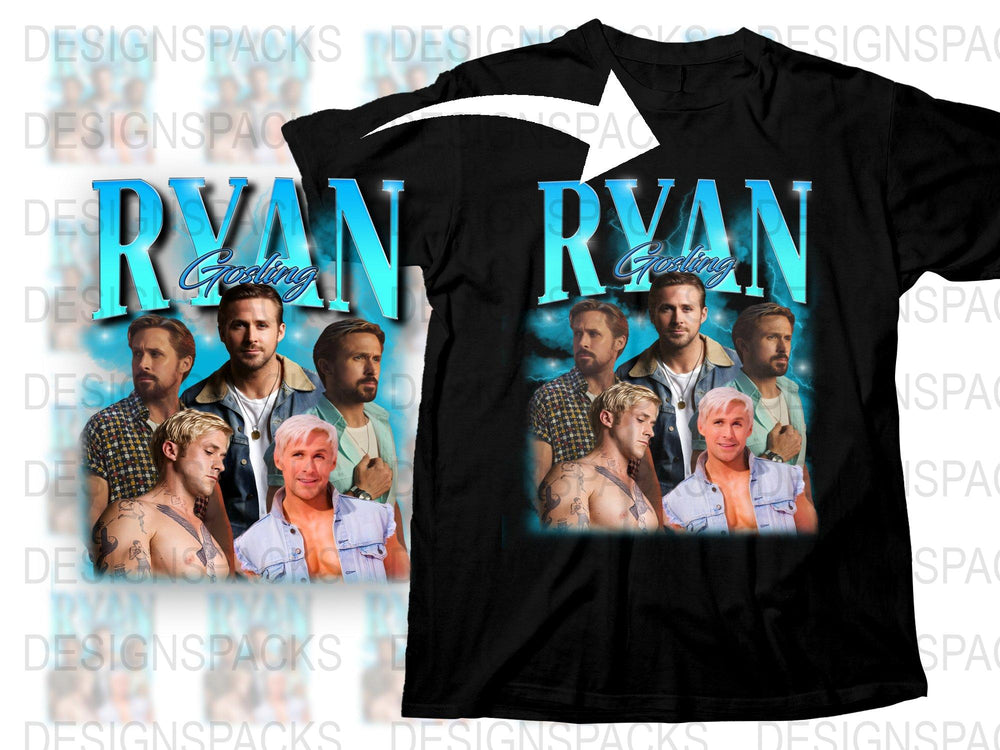 Custom Ryan Gosling T-Shirt, Multiple Poses, Graphic Tee, Unisex Fan Shirt, Unique Gift Idea