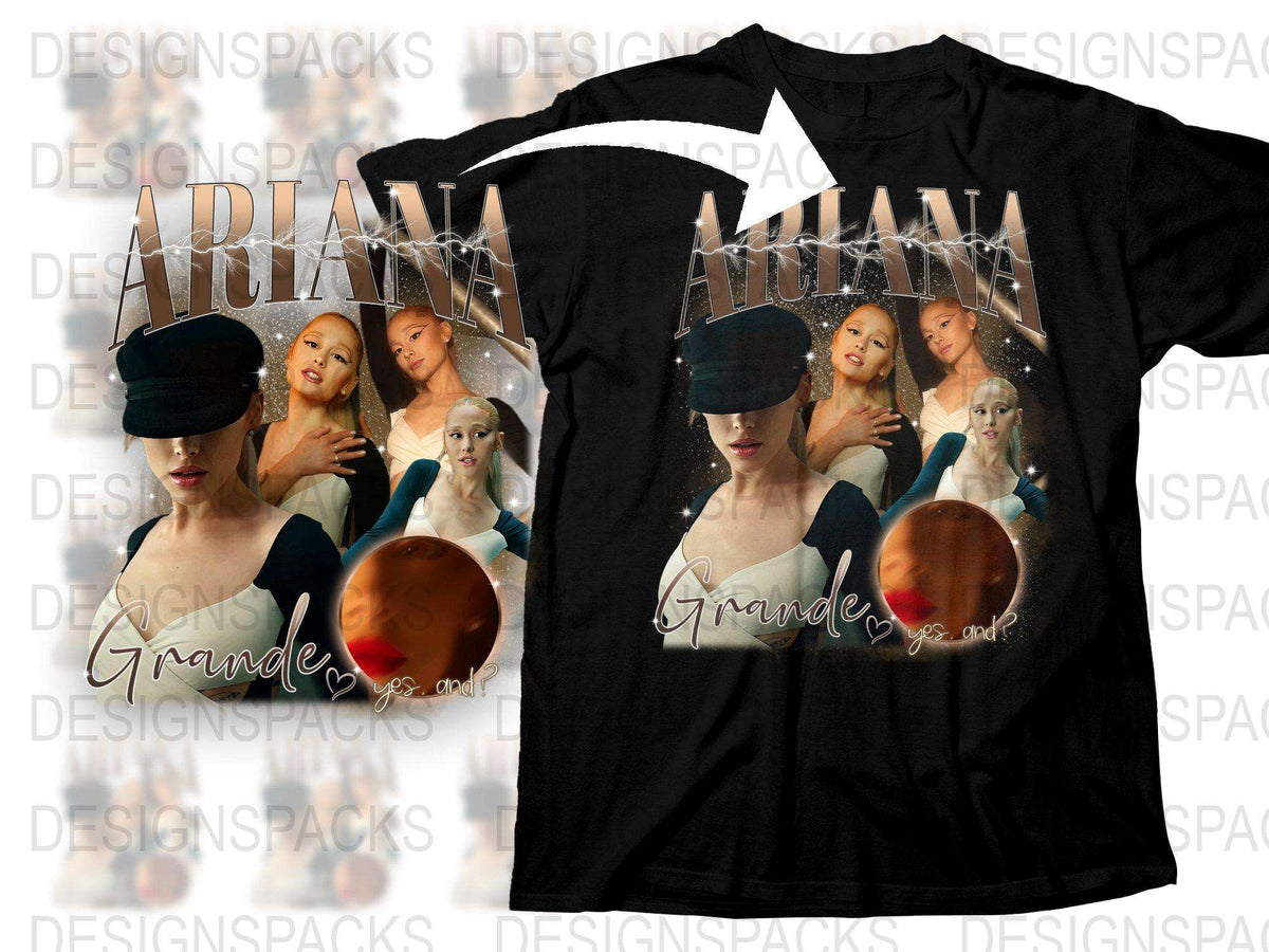 Ariana Grande Inspired Fan T-Shirt, Multiple Poses Design, Trendy Pop Music Tee, Fashion Streetwear Shirt for Concerts and Daily Wear