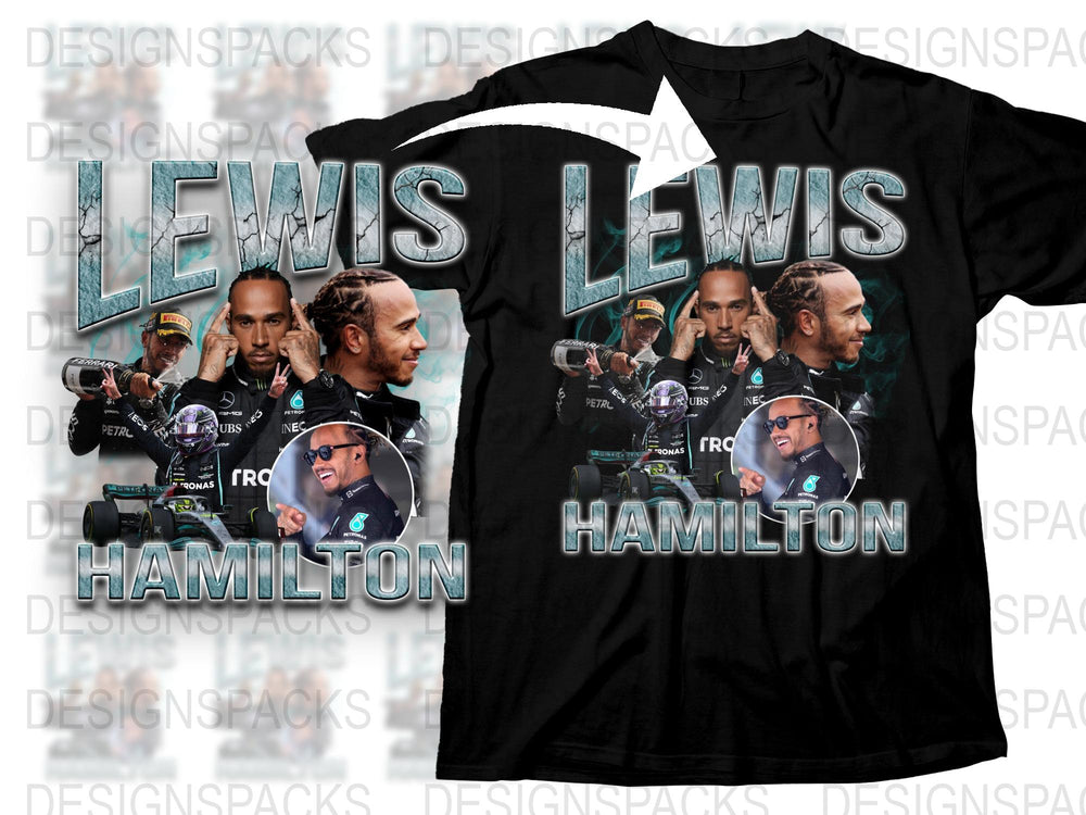 Lewis Hamilton T-Shirt, F1 Racing Legend Graphic Tee, Sports Fan Gift, Motorsport Apparel