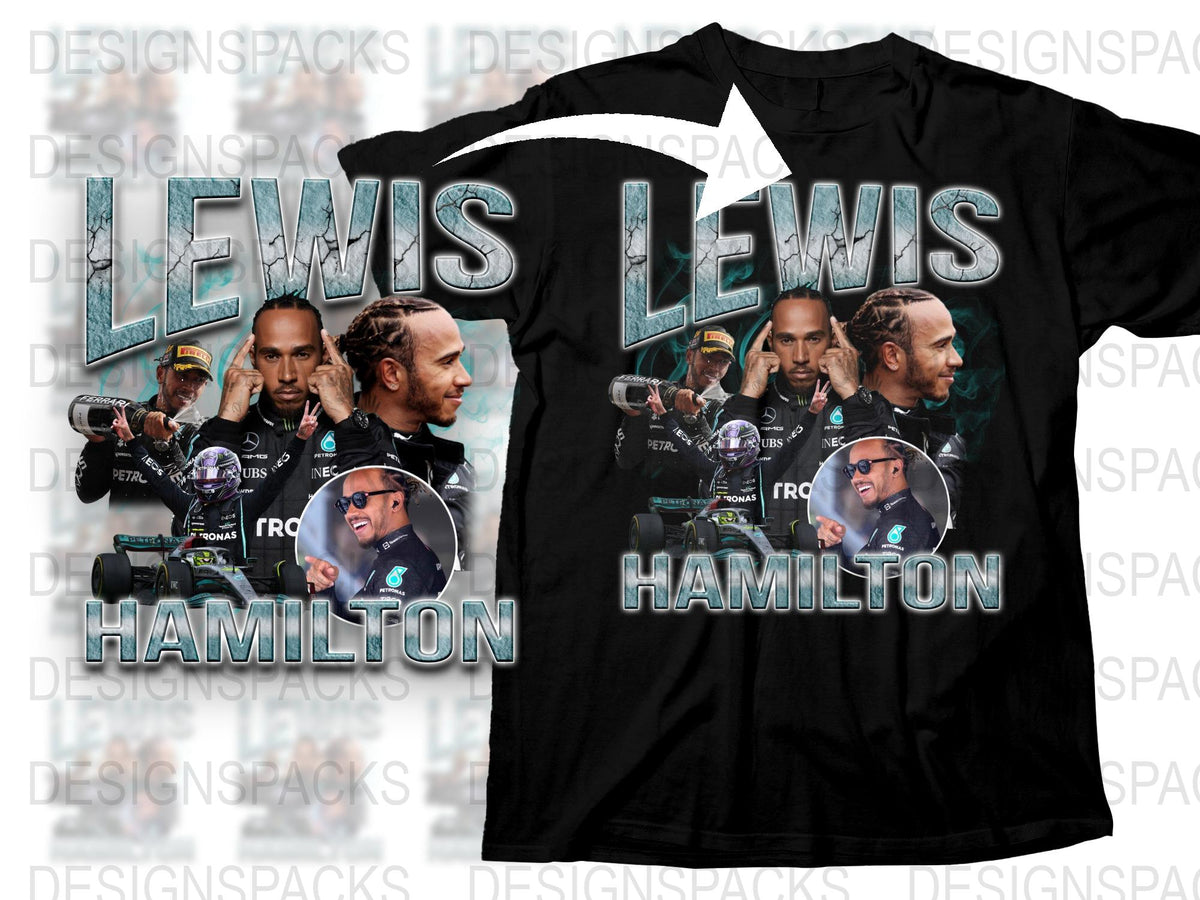 Lewis Hamilton T-Shirt, F1 Racing Legend Graphic Tee, Sports Fan Gift, Motorsport Apparel