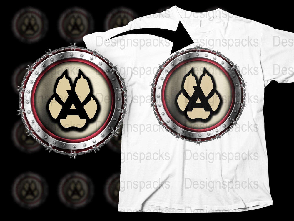 Gothic Punk Biohazard Symbol T-Shirt, Edgy Streetwear Riveted Metal Design Tee, Unisex Fashion Top