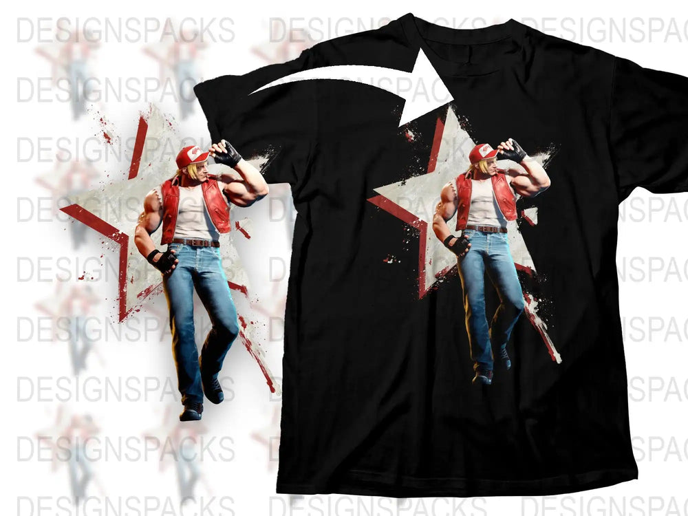 Men's Graphic Tee, Vintage Star Design, Distressed Print, Casual Streetwear, Fashion T-Shirt, Black Cotton Shirt