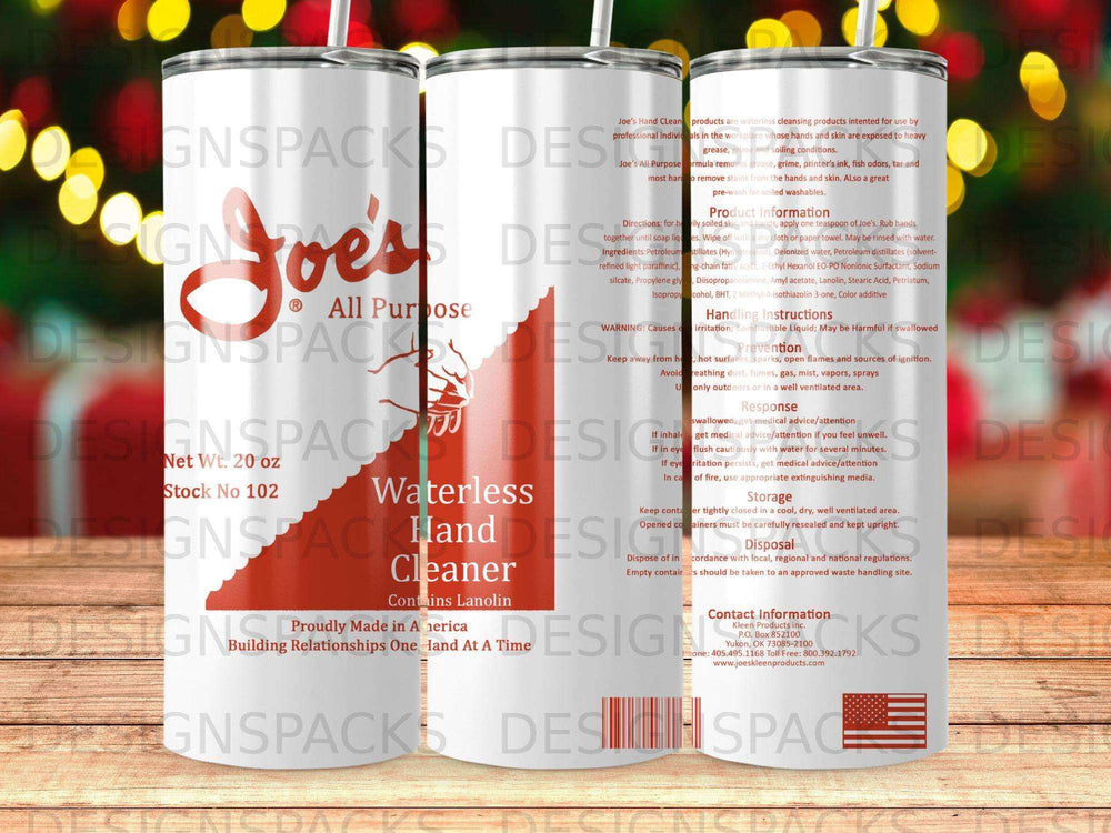 Joe's Hand Cleaner, waterless cleaner with lanolin, 20 oz bottle.