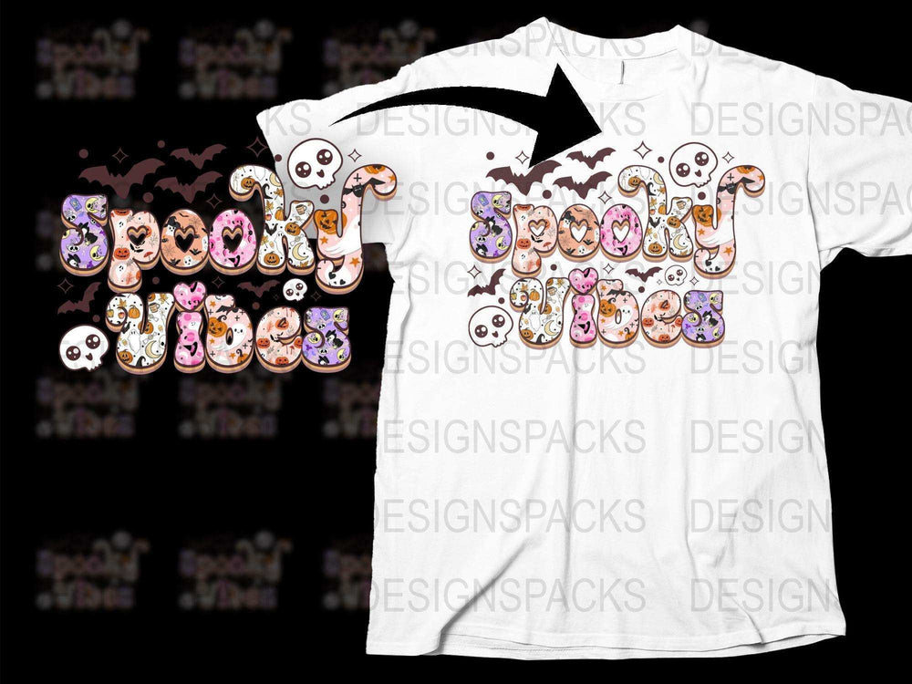 Spooky Cute Ghosts and Pumpkins Halloween T-Shirt, Fun Graphic Tee for All Ages, Festive Fall Apparel