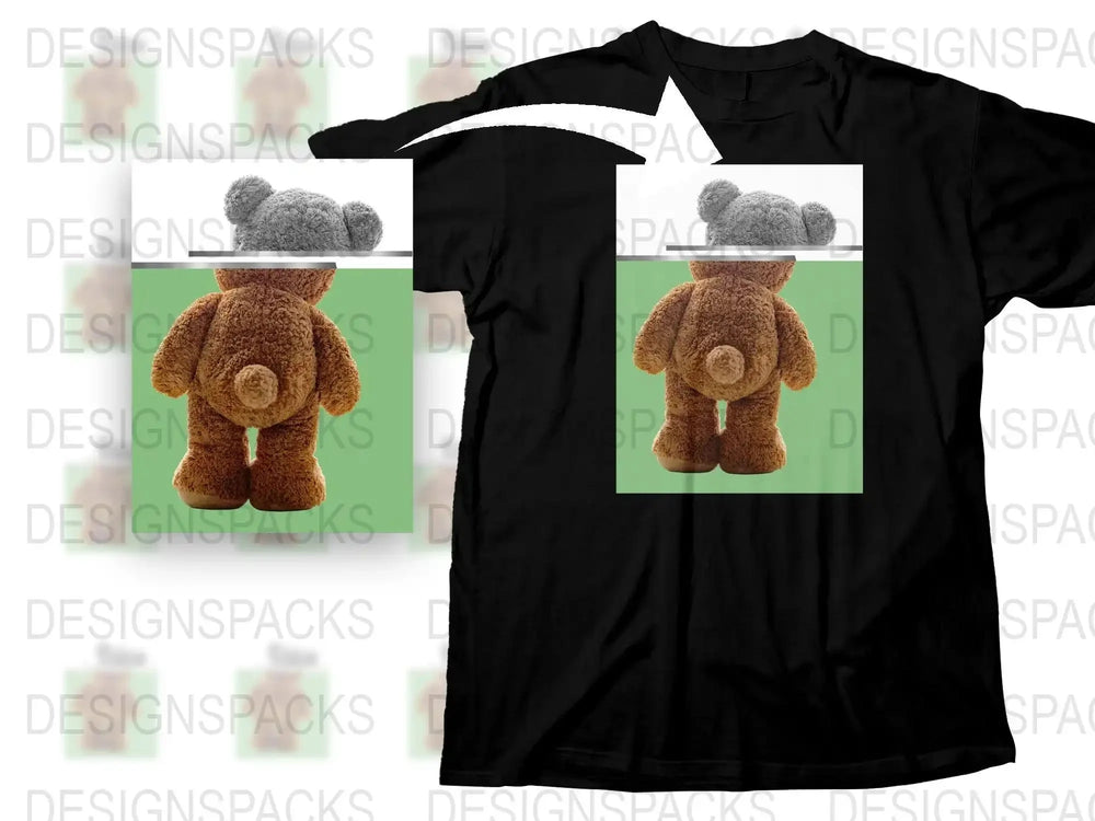 Adorable Bear Missing Head Funny Bear Print Png Digital Download