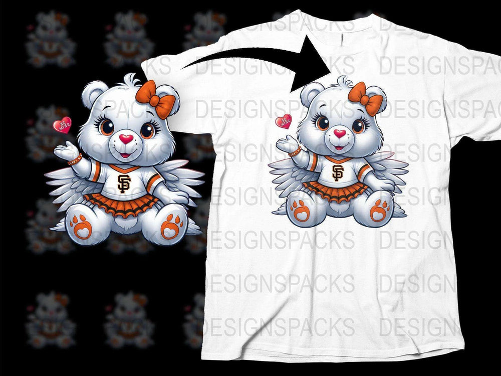 Adorable San Francisco Giants Bear Png Digital Download