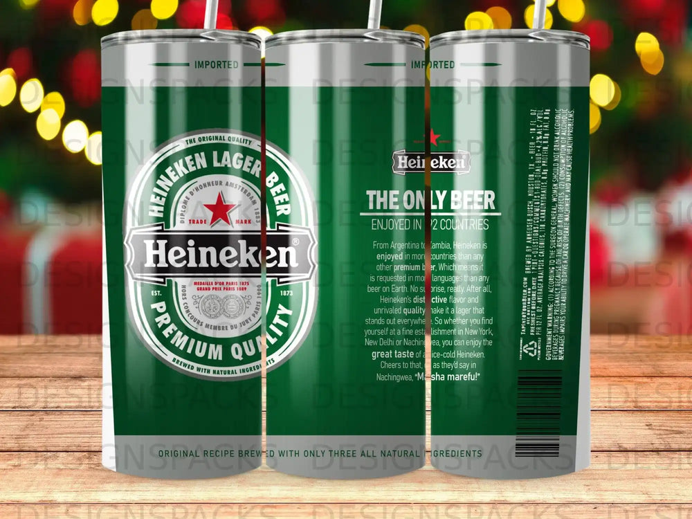Heineken Original Quality premium lager beer can with prominent branding.