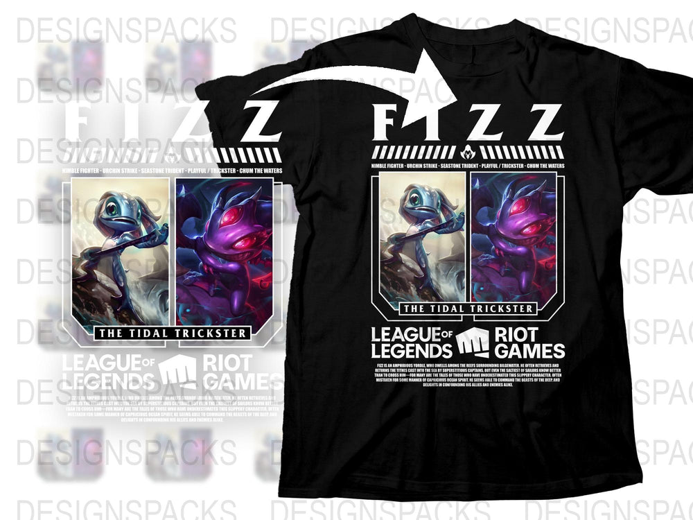 League of Legends Fizz T-Shirt, The Tidal Trickster Graphic Tee, Gamer Apparel