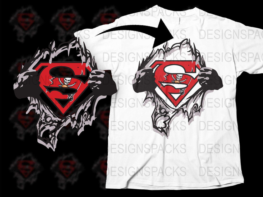 Superman Logo T-Shirt, Red and Black Graphic Tee, Superhero Emblem Shirt, Comic Book Style Apparel for Adults