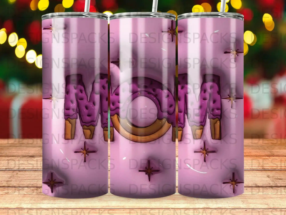 Pink Drip Donut Mom Sparkle Bokeh Tumbler product type