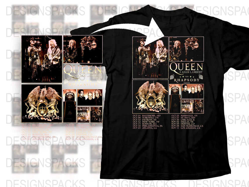 Queen Band Concert T-Shirt, Vintage Rock Music Tee, Bohemian Rhapsody, Live Tour Merchandise with Album Artwork, Collector's Item