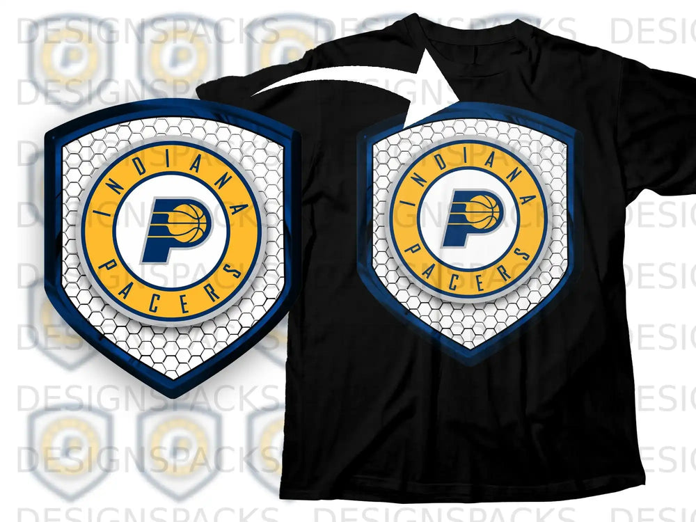 Indiana Pacers Logo T-Shirt Retro Fan Apparel Design