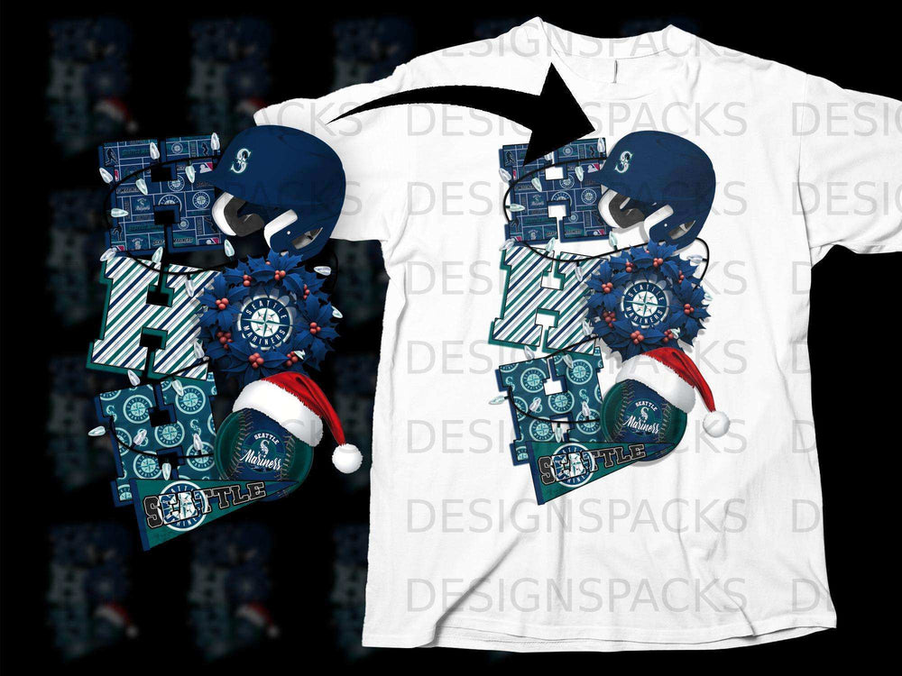 Seattle Baseball Love Design T-Shirt