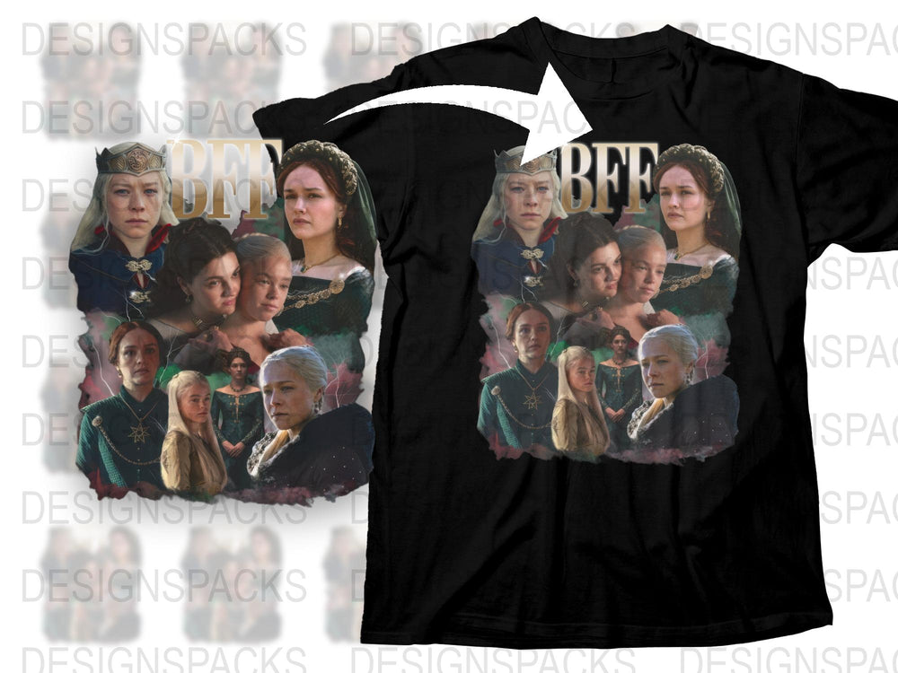 Medieval Queen Graphic T-Shirt, Vintage Royal Women Collage, Unique Historical Figures Print Tee