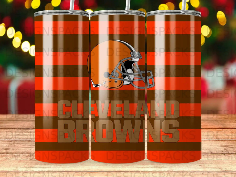 Cleveland Browns Helmet Stripe Pattern Tumbler product type