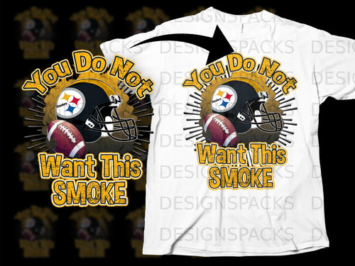 Pittsburgh Steelers helmet and football with text 