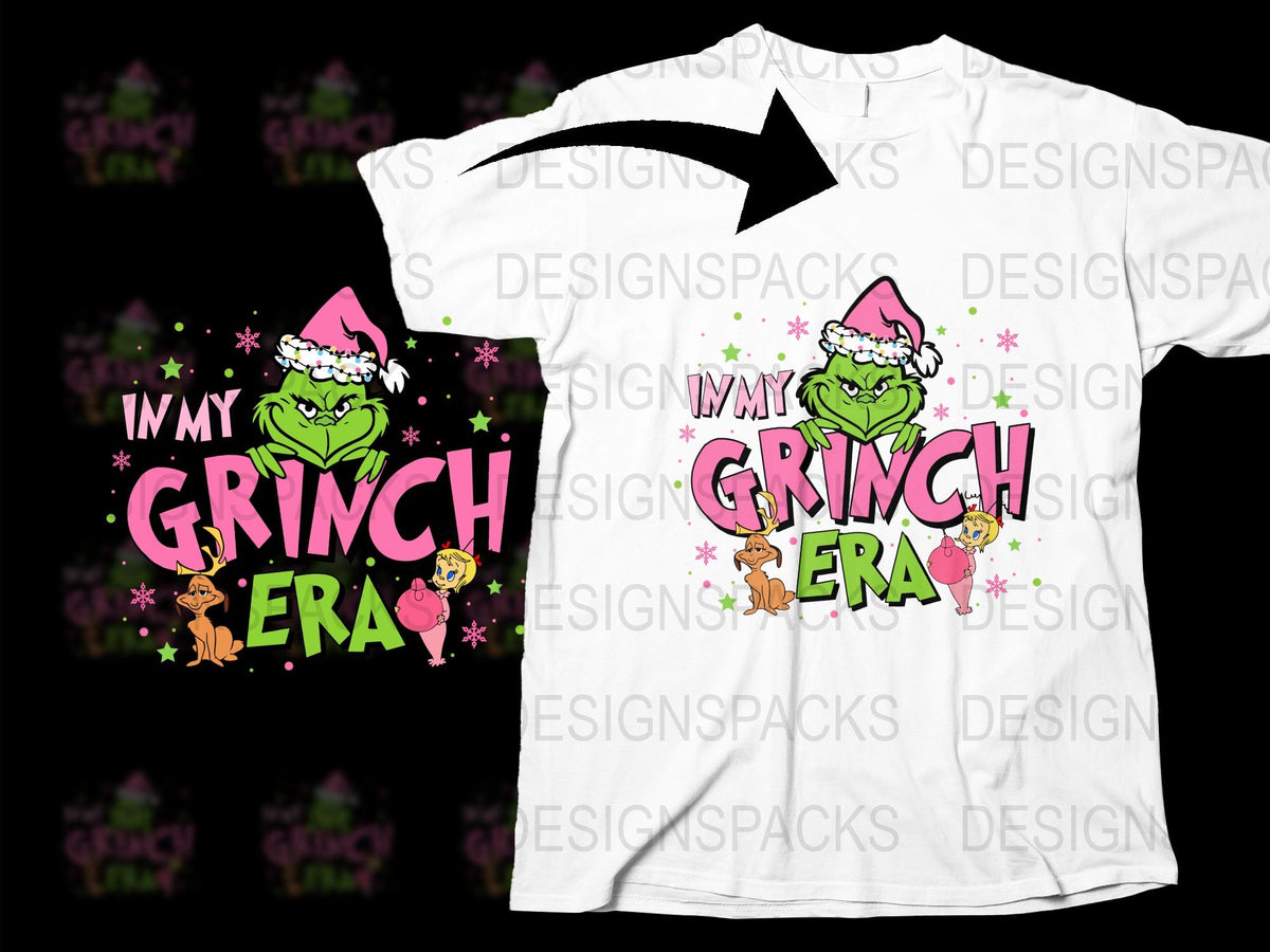Grinch Era Holiday T-Shirt, Funny Christmas Shirt, Whimsical Grinch Graphic Tee, Festive Winter Apparel, Unisex Gift Idea