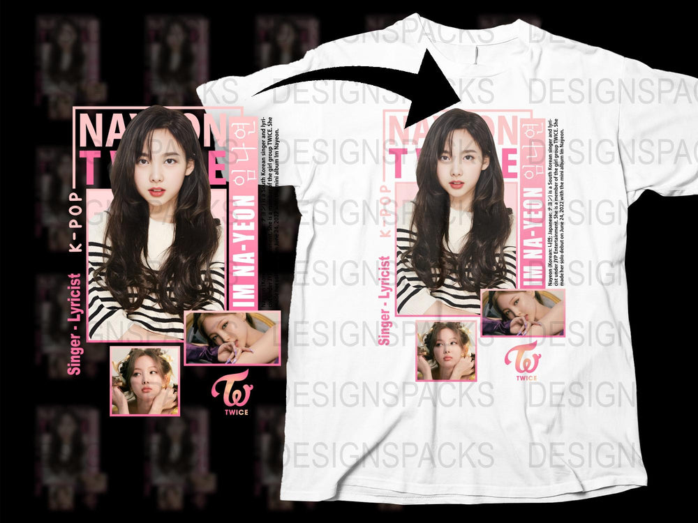 K-Pop TWICE Mina Fan Shirt, Stylish Graphic Tee, Music Pop Culture Apparel, Collectible Casual Top