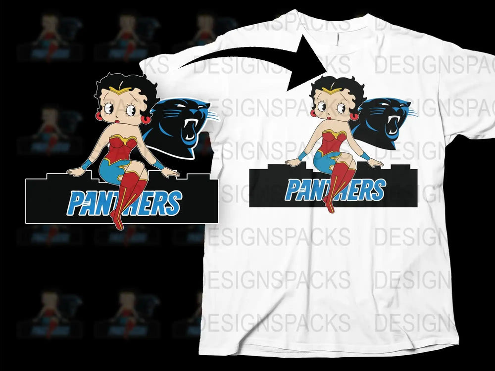 Vintage Panther Mascot T-Shirt, Comic Style Superhero Tee, Retro School Spirit, Graphic Shirt for Adults and Kids