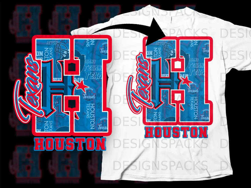 Houston Texans H Logo Graphic White T-Shirt Product