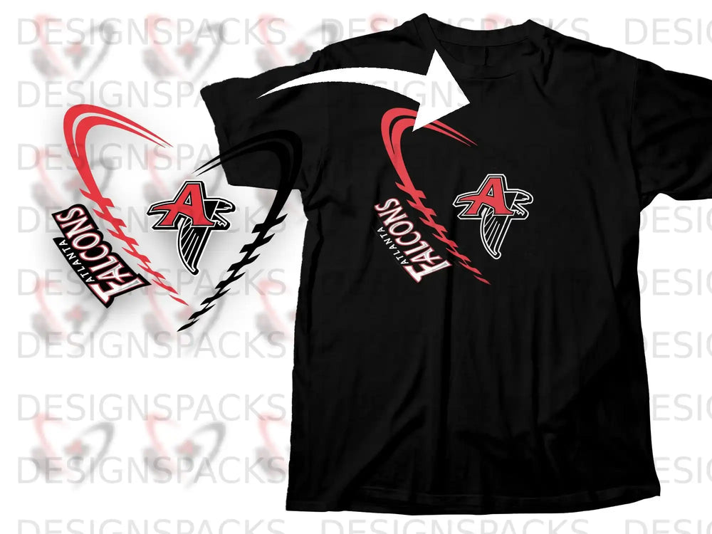 Atlanta Falcons Logo Graphic Print T-Shirt