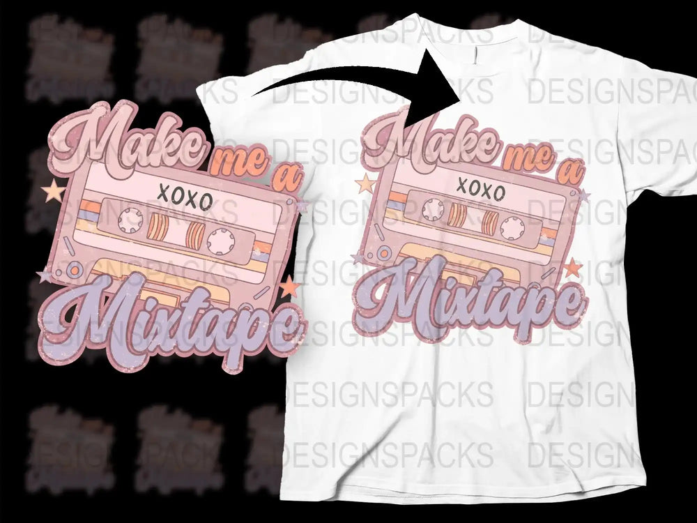 Vintage Cassette Tape Graphic T-Shirt, Retro Mixtape Design, Unisex 80s Music Tee, Soft Cotton, Fashionable Casualwear for All Ages