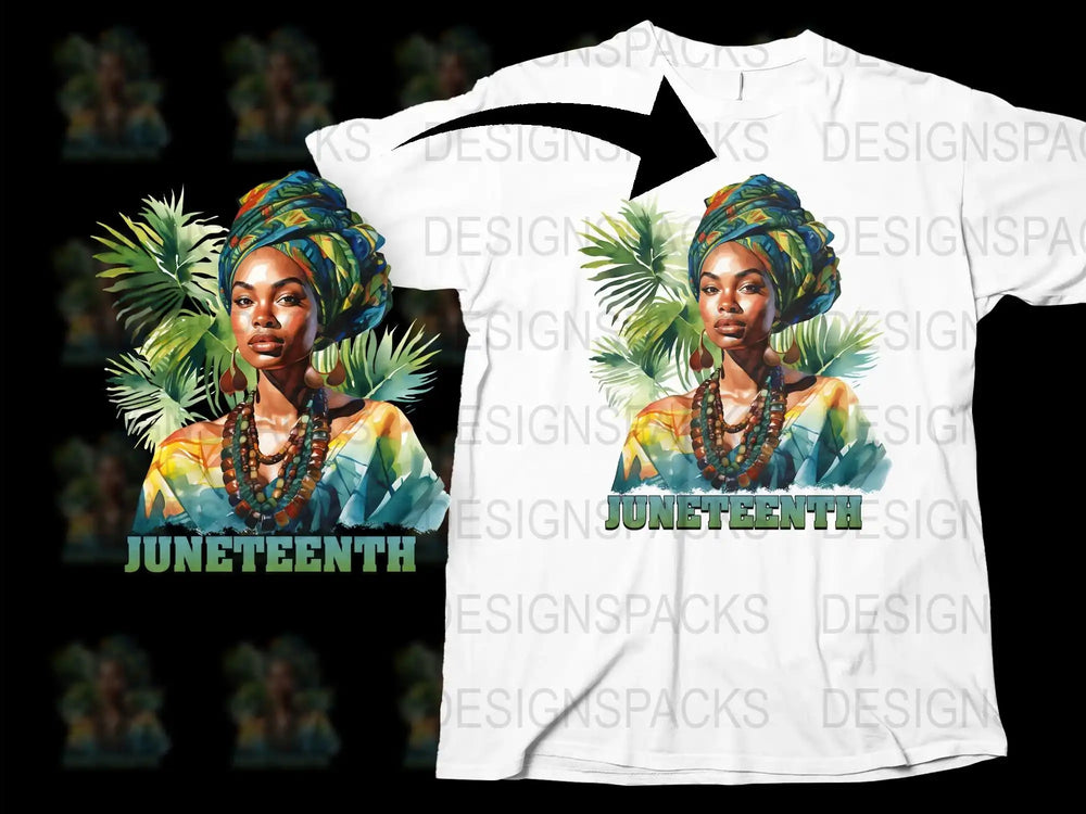 Juneteenth Celebration T-Shirt, African American Woman, Floral Graphic Tee, Cultural Heritage, Vibrant Fashion Top