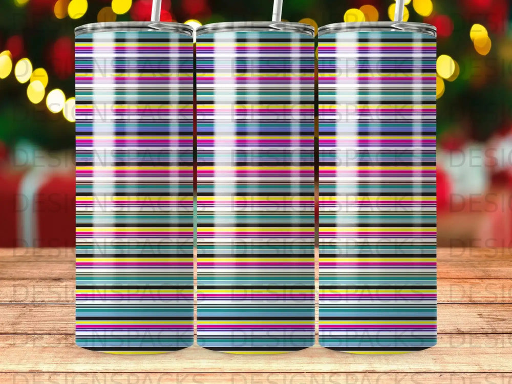 Vibrant Striped Tumbler Design Colorful Pattern product type