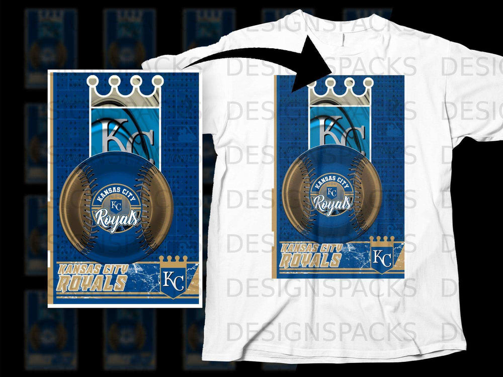 Kansas City Royals Baseball Themed Graphic Tee