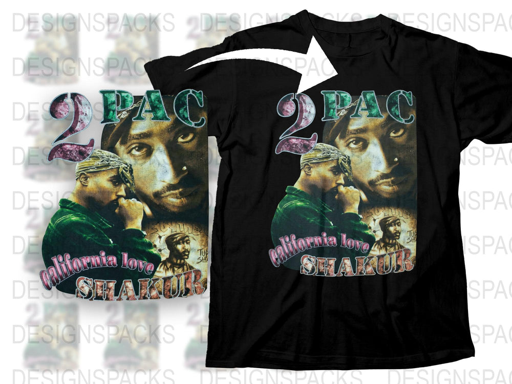 Vintage 2Pac T-Shirt, California Love Shakur Graphic Tee, Hip Hop Legend Merch, Unisex Rap Music Top