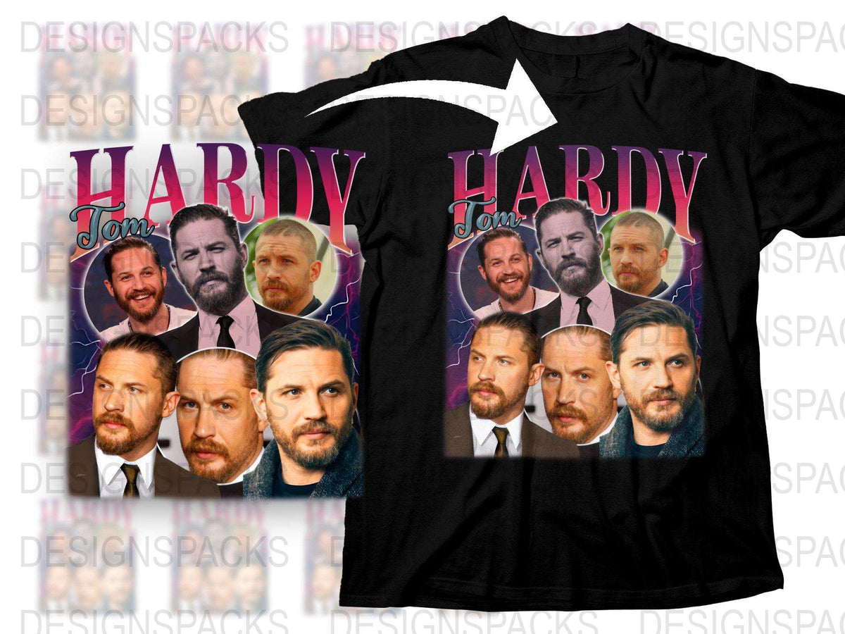 Tom Hardy Collage T-Shirt, Actor Photo Montage Tee, Men's Graphic Shirt, Unique Film Star Apparel