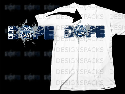 Indianapolis Colts Dope Design White T-Shirt