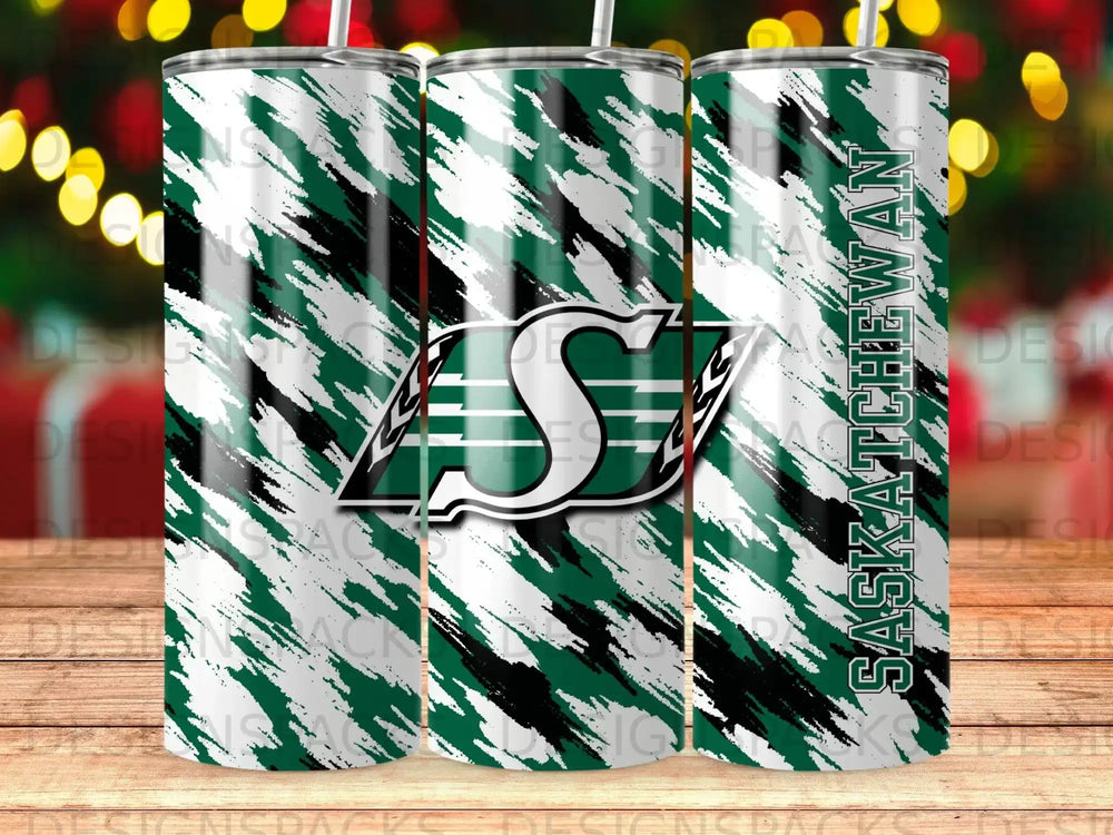 Saskatchewan Green Black Brush Stroke Tumbler product type