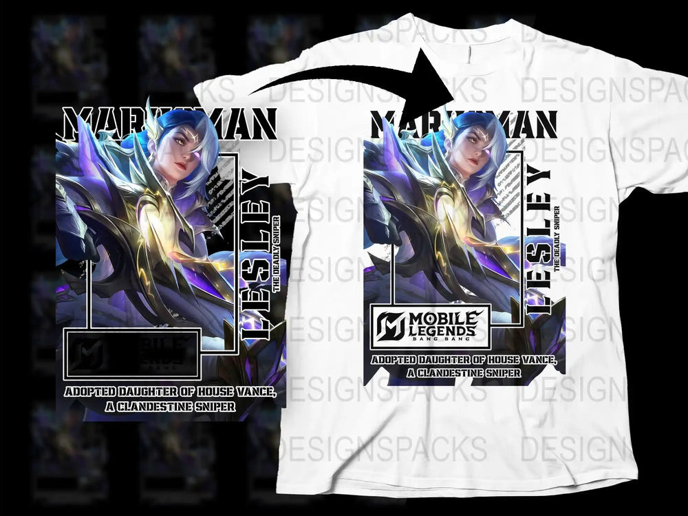 Mobile Legends Game T-Shirt, Marksman Hero Graphic Tee, Gamer Apparel, Fan Gift Idea