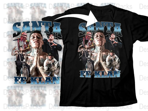 Santa Fe Klan Graphic T-Shirt, Hip Hop Music Tee, Urban Streetwear Style, Artist Fan Shirt