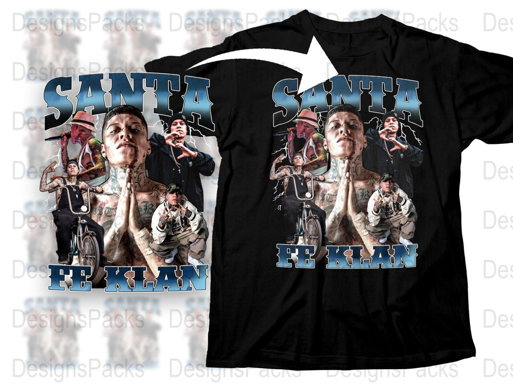 Santa Fe Klan Graphic T-Shirt, Hip Hop Music Tee, Urban Streetwear Style, Artist Fan Shirt