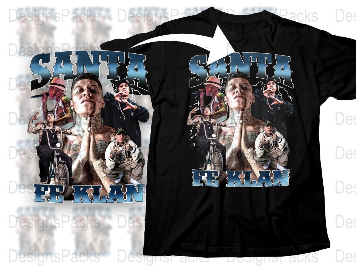 Santa Fe Klan Graphic T-Shirt, Hip Hop Music Tee, Urban Streetwear Style, Artist Fan Shirt