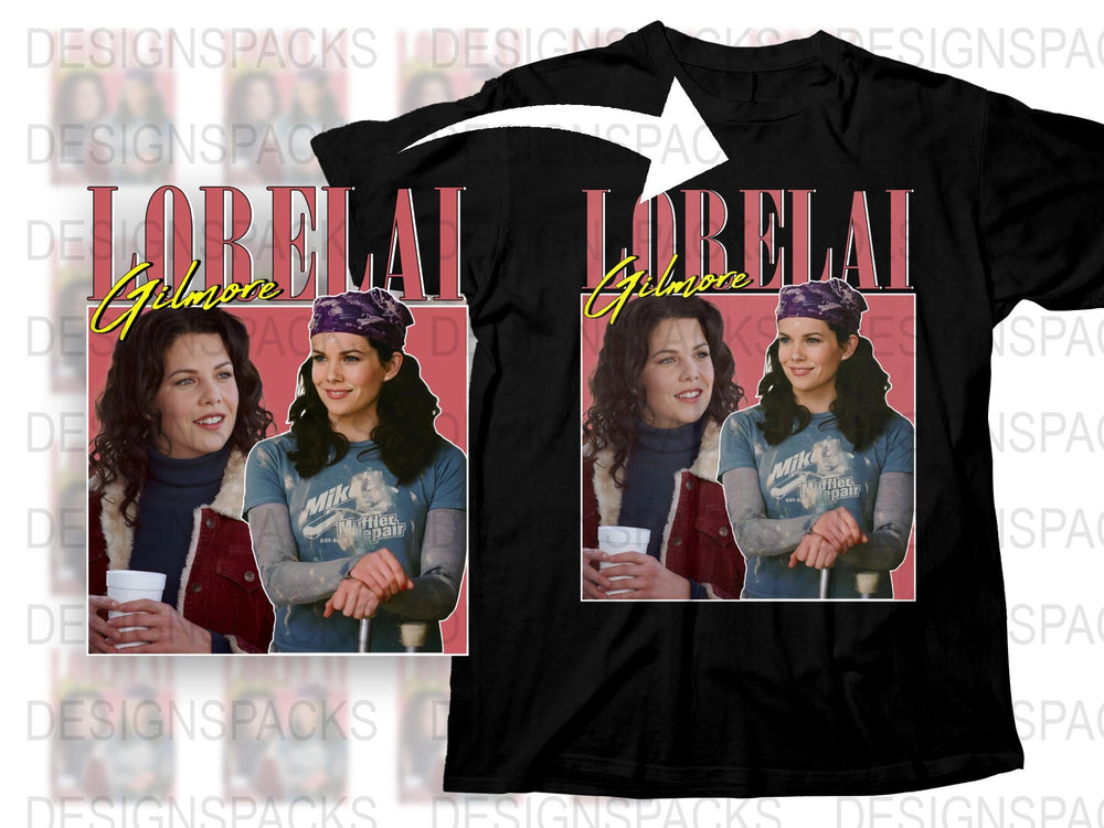 Lorelai Gilmore Graphic T-Shirt, Vintage TV Show Inspired Tee, Casual Fashionable Black Top, Fan Gift Idea