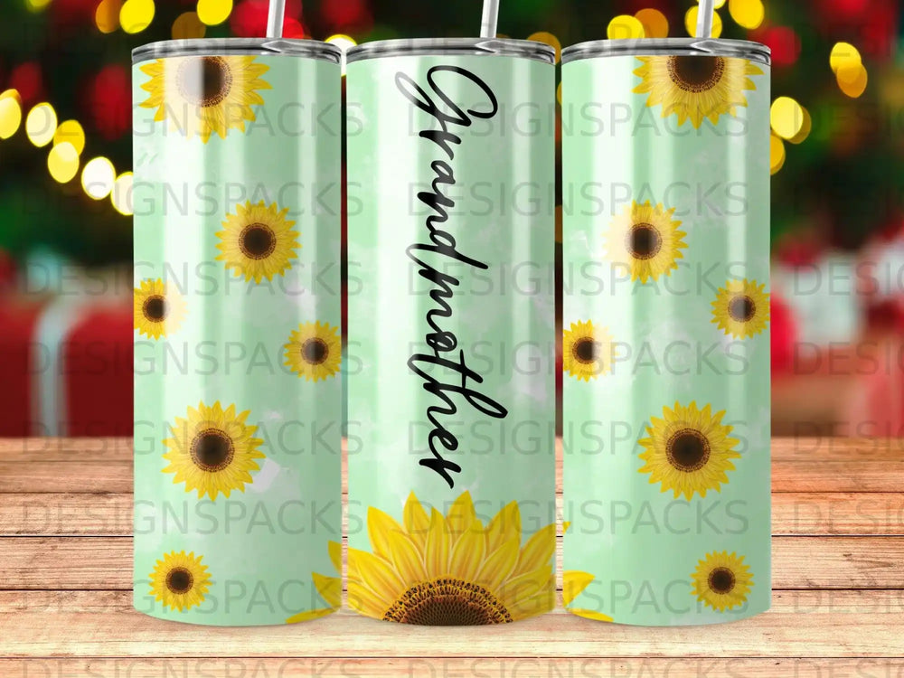 Grandmother Sunflower Green Tumbler product type