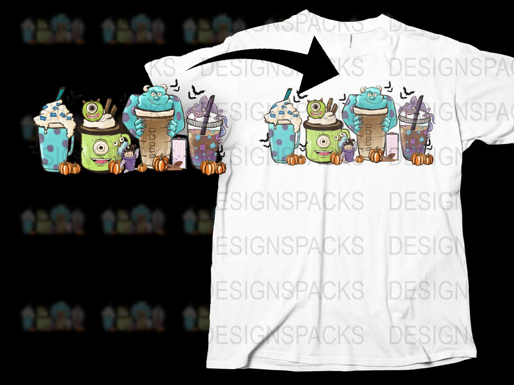Cute Monster T-Shirt, Colorful Cartoon Character Design, Kids and Adults Unisex Tee