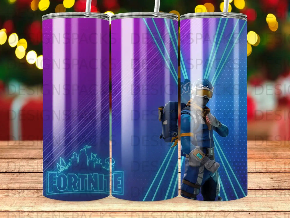 Fortnite Character Blue Purple Vibrant Digital Design product type