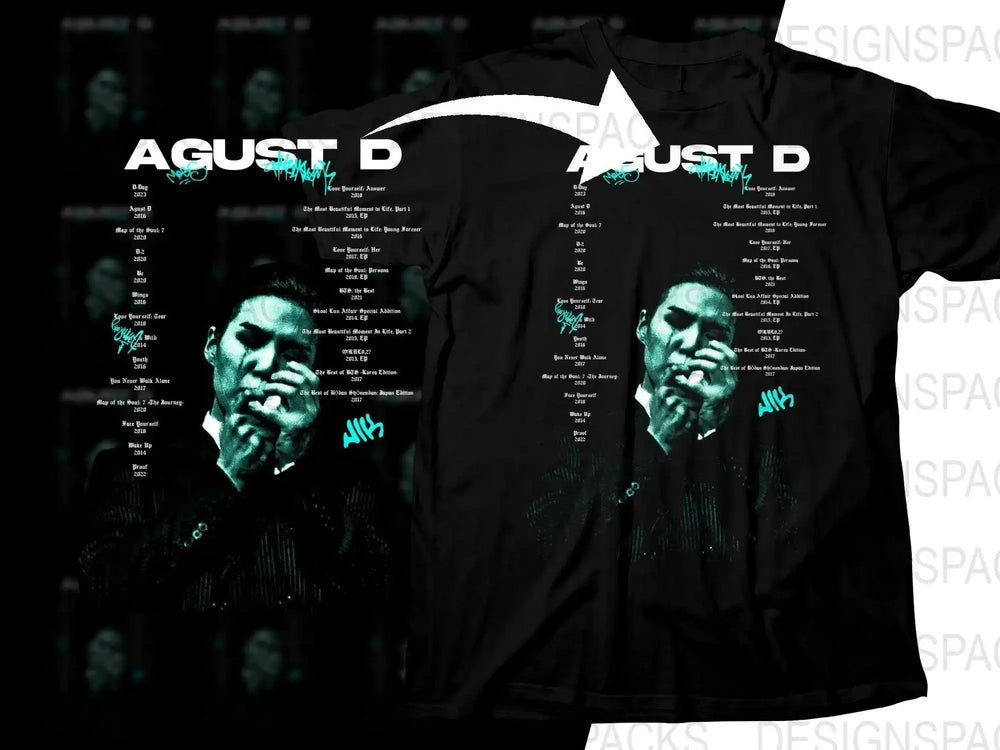 AGUST D Music Artist Streetwear Png Digital Download